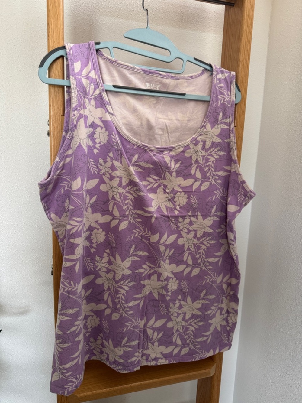 Duluth Lilac Floral Tank + Time & Tru Dark Green Cami Set - Picture 4 of 7